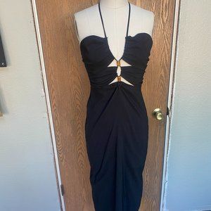 Zara black cut out dress size M